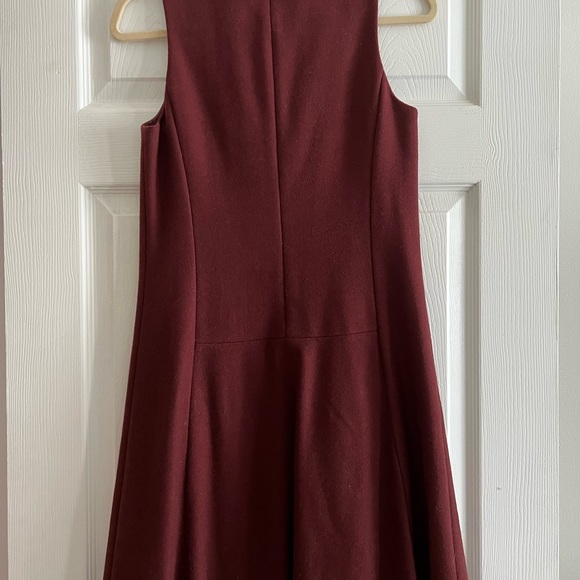 Madewell Burgundy Wool Tulip Dress Size 0 - Picture 6 of 6